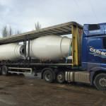 Delivery drum mixers on lorry