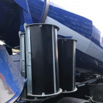 Rear view angle of mixing drum